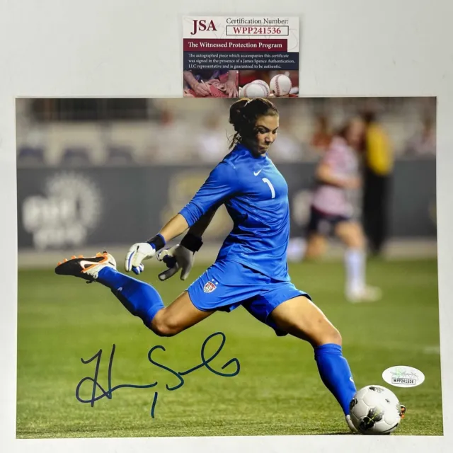 Autographed/Signed Hope Solo Team USA World Cup USWNT 8x10 Soccer Photo JSA COA