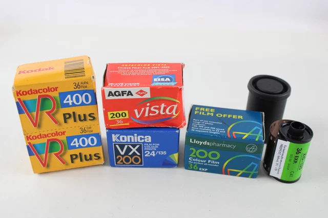 6 X ROLLS of 35mm EXPIRED CAMERA FILM Inc. Kodak, AGFA & Konica Etc. £ ...