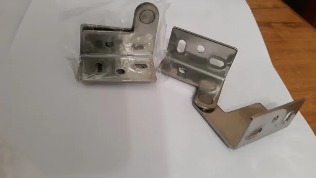 Hinge Pivot Face Fit Brass /Satin Chrome / Stainless Steel / White New 2 pairs