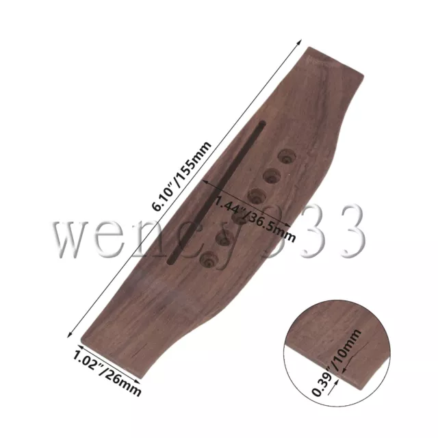 Saddle Thru Acoustic Guitar Bridge Rosewood