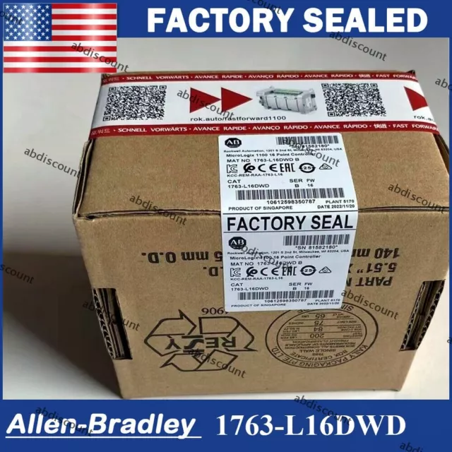 Allen-Bradley 1763-L16DWD MicroLogix 1100 16 Point Controller Factory Sealed