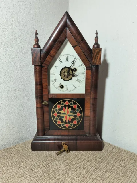 Antique Ansonia Steeple Mantle Clock 8 Day 30 Hour 1870s