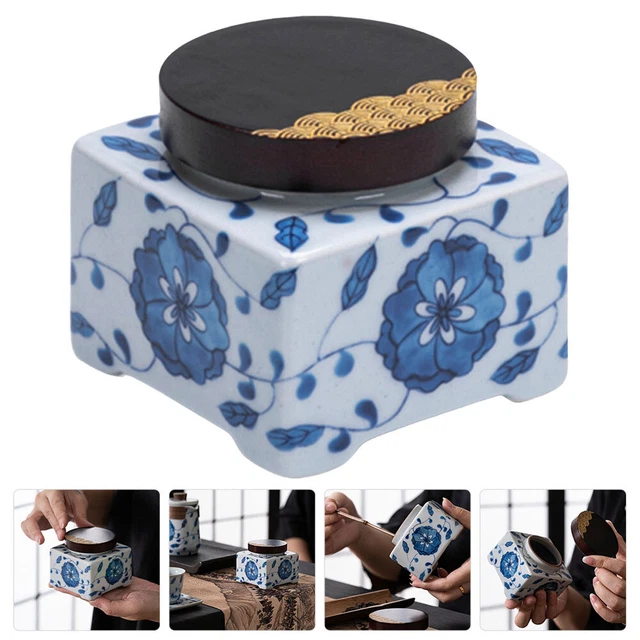 Vasos de jengibre de cerámica de porcelana azul y blanca para el hogar