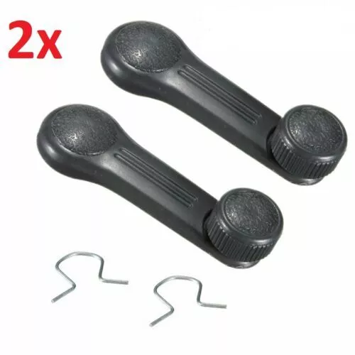 2Pcs For 96-11 Hyundai Accent Gray Pair Car Window Winder Crank Door Handle Knob