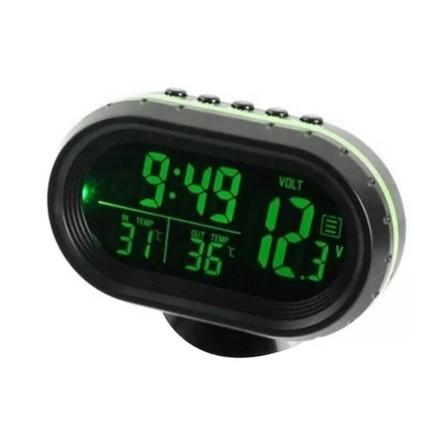 Thermomètre de voiture Numérique Horloge  12 V Automobile Horloge  E3U4