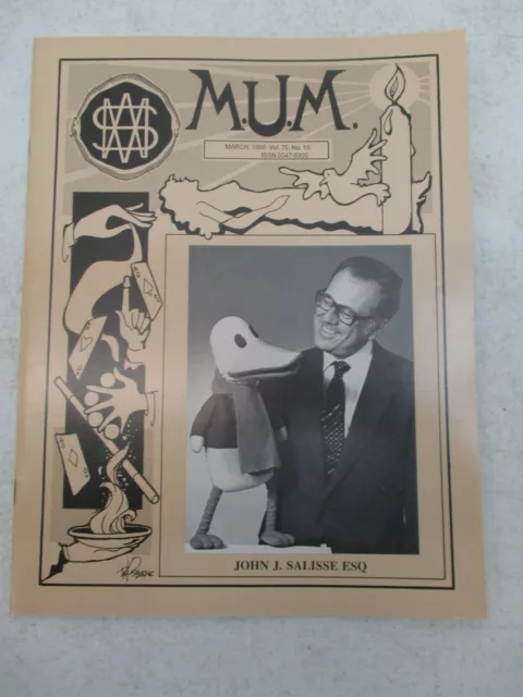 Mum Magazine March 1986 John J Salisse Magic Unity Might Magician Retro Vintage