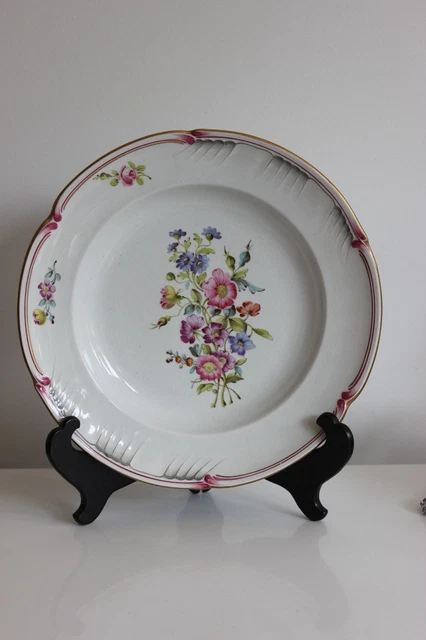 Superbe Assiette Creuse KG LUNEVILLE Décor STRASBOURG XIXe ART NOUVEAU n°1