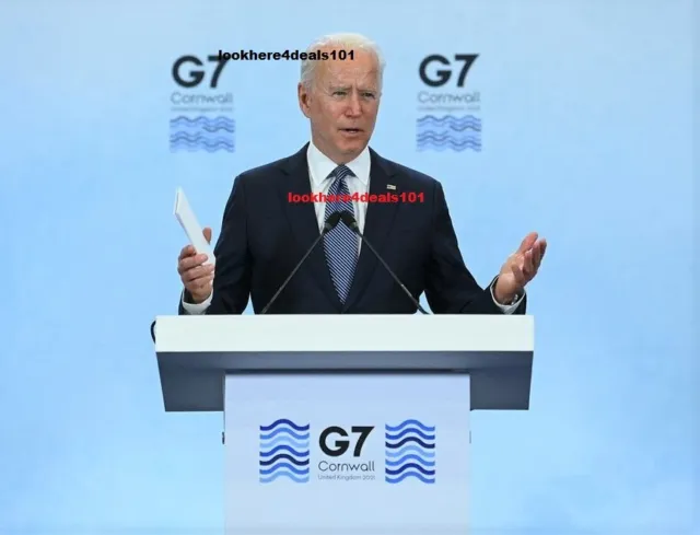 PRESIDENT Joe Biden Photo 4x6 G7 Summit 2021 UK Cornwall Political