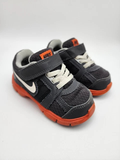 Nike Fusion Baby Toddler Boys 6.5C Athletic Running Shoes Dark Gray/Red-Orange