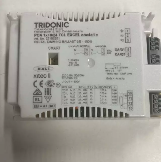 Tridonic PCA 1x18/24W TCL Excel one4all  2218525