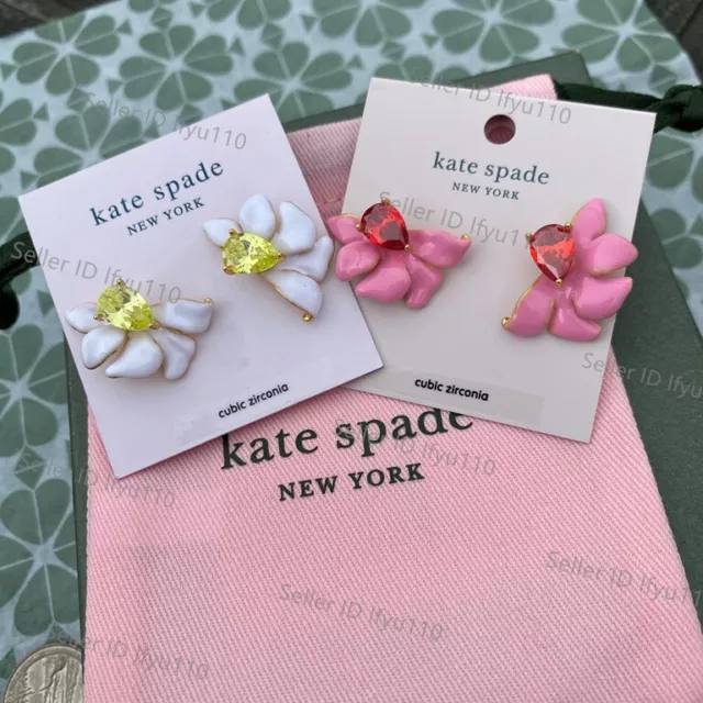 NWT Kate Ks Spade New York Floral Frenzy Flower Stud Earrings 2