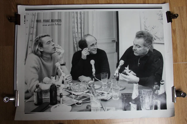 Brel Brassens Ferré N&B - Fondation Brel