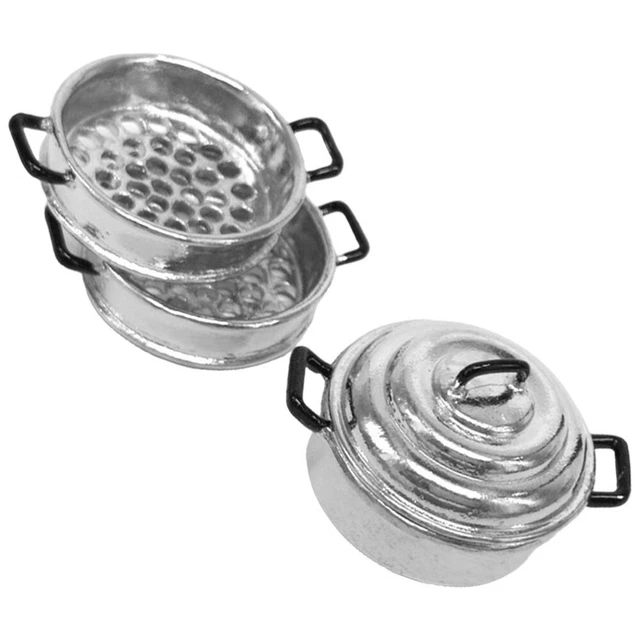 1 juego de utensilios de cocina en miniatura juguetes olla en miniatura para niños decoración utensilios de cocina mini casa