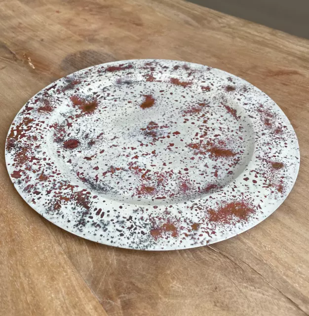 Hand Hammered and Painted Copper Decorative Plate