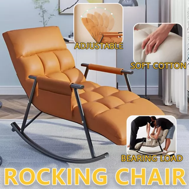 Rocking Chair Recliner Lounge Chair Waterproof Sofa Adjustable Leisure Armchair