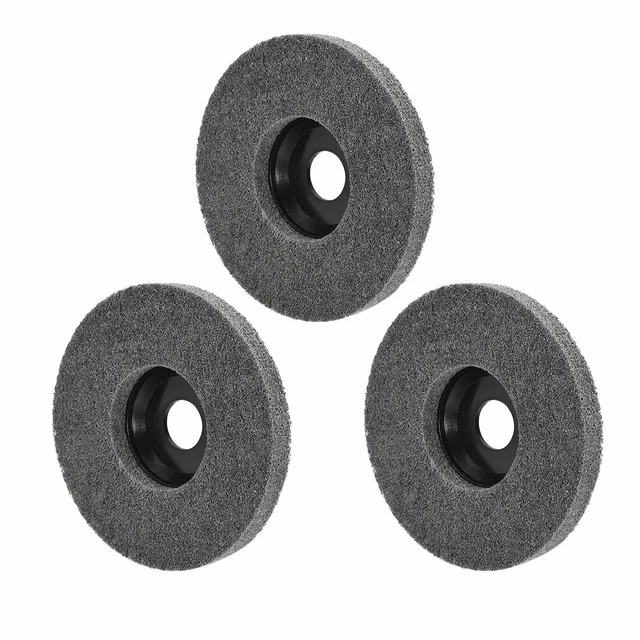 5 Inch Polishing Wheel Buffing Pad Felt Disc for 100 Angle Grinders Black 3pcs