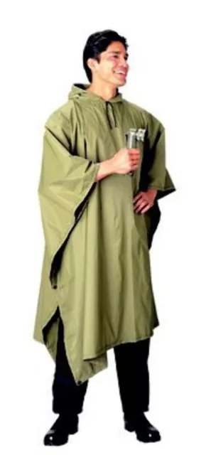 Rothco GI Type Military Rip-Stop Poncho - Olive Drab