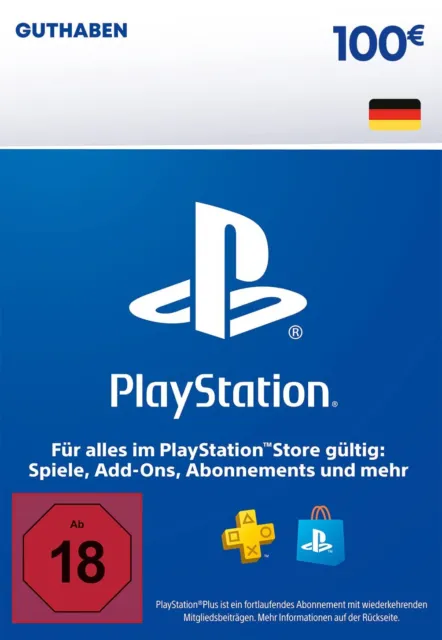 100€ PlayStation Store Guthaben | PSN Deutsches Konto [Code per Email]