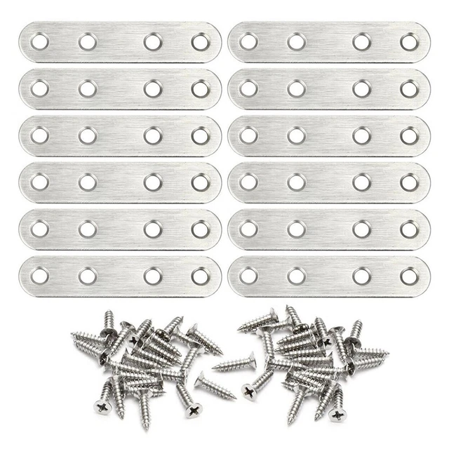 Kit De 6 Supports Pour Cloison De Toilettes En Acier Inoxydable - Installation Facile, Stable, Pour Séparations De Salle De Bain