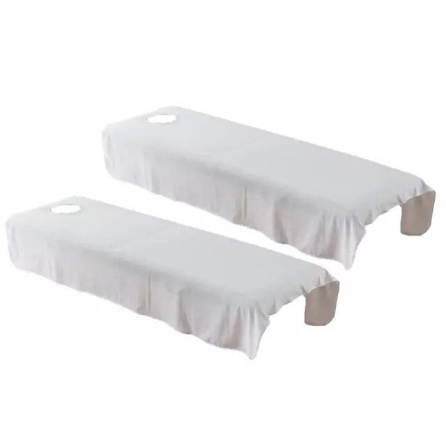 2x draps de table de massage confort couvre-lit visage cosmétique avec trou