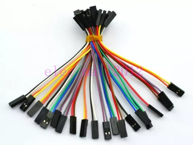 20pcs 2P-2P 10cm Dupont Wire Color Jumper Cable 2.54mm Female-Female For Arduino