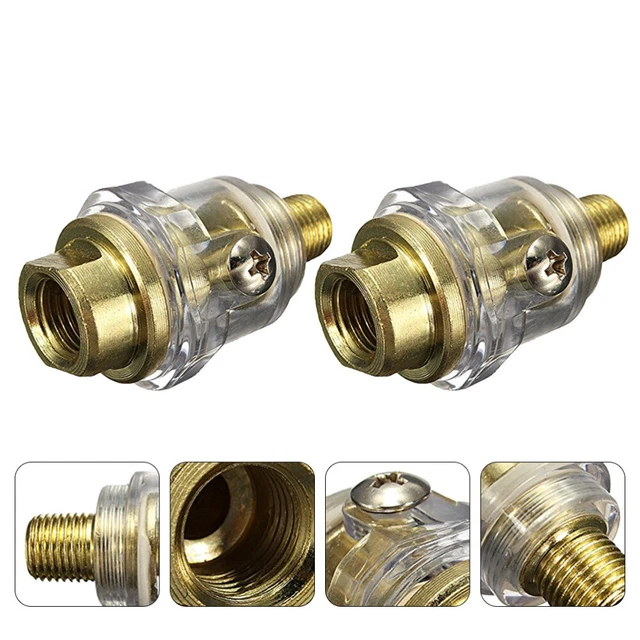 2 pz Mini Oliatore Strumento Riempimento Pneumatico Alluminio Aria In linea