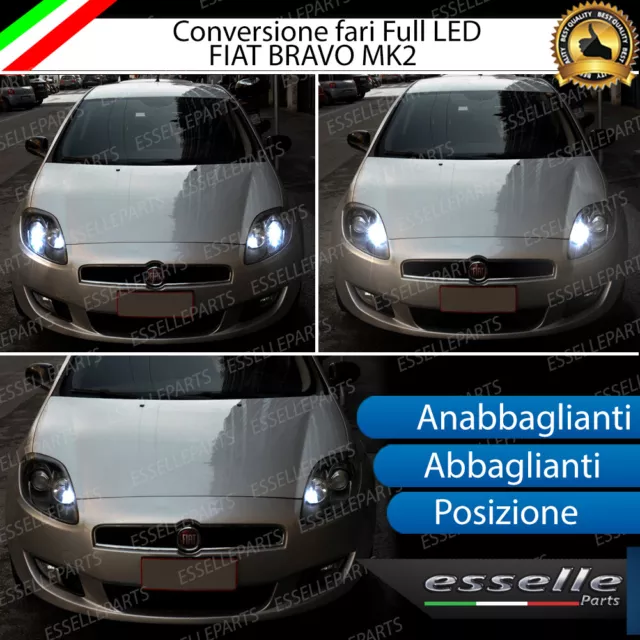 Kit Fari Full Led Fiat Bravo Mk2 Anabbaglianti Abbaglianti Luci Posizione 6000K