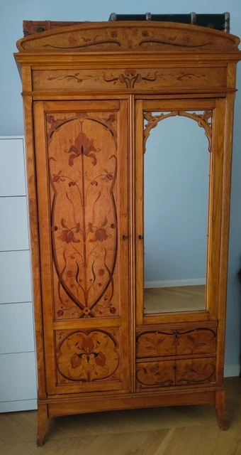 Autentica Camera singola Liberty, art nouveau nello stile di Emile Gallé