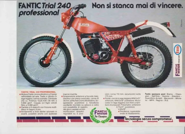 advertising Pubblicità -FANTIC MOTOR TRIAL240 1983-MOTOITALIANE TRIAL EPOCA