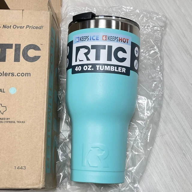 RTIC 40oz Stainless Steel Tumbler Rambler w/ Spill Proof Lid Vacuum Insulated 2