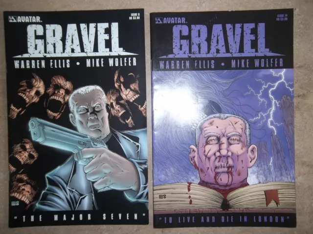 Gravel #8,14 2008/2009 Avatar Comics lot bundle