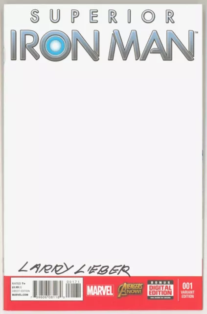 Larry Lieber SIGNED Superior Iron Man #1 Sketch Cover Co-Creator Thor Ant-Man