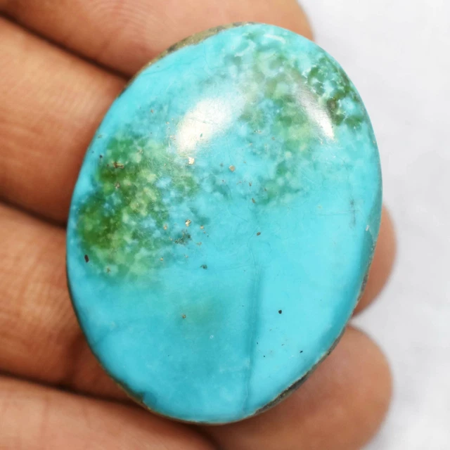 66.65 Ct Natural Arizona Morenci Blue Turquoise Cabochon Certified Gemstone