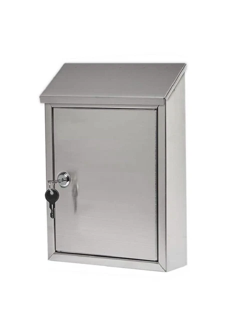 Gibraltar Mailboxes Ashley Small. Locking, Wall-Mount Mailbox, Stainless Steel