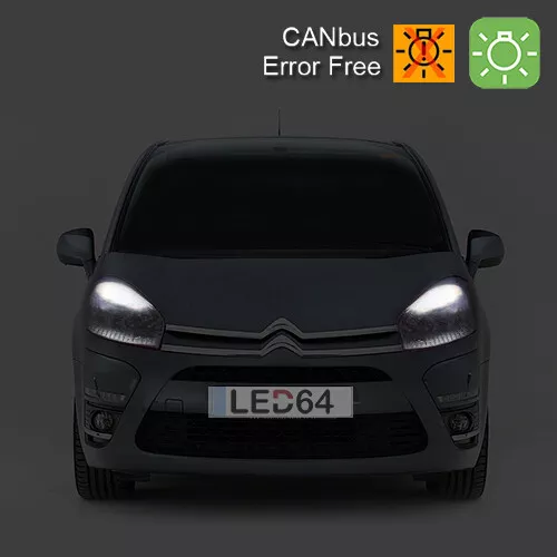 2 ampoules à LED Blanc veilleuses / feux de position pour Citroën  C4 Picasso 1