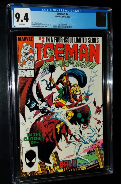 CGC ICEMAN #2 1985 Marvel Comics CGC 9.4 NM White Pages