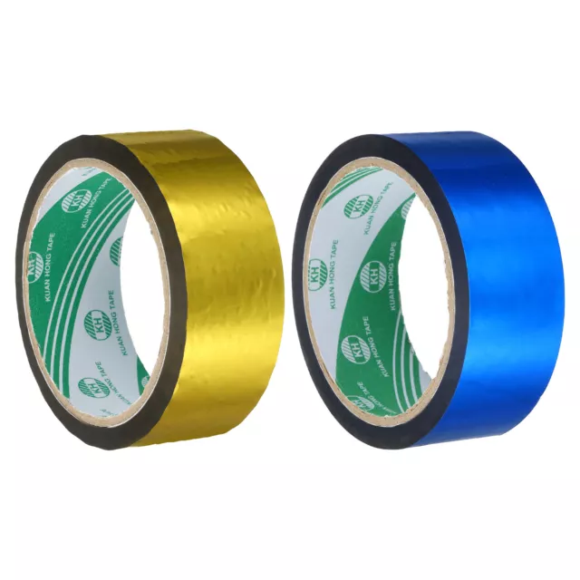 Washi Tape Set 35mm Wide for DIY Crafts, Gold Tone, Blue