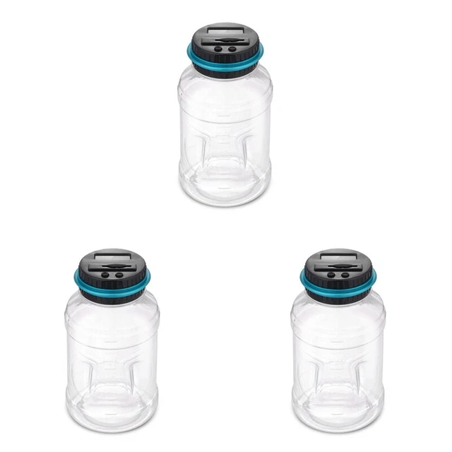 3X 2.5L Salvadanaio Contamonete Scatola di Immagazzinamento Delle Monete de I7E5