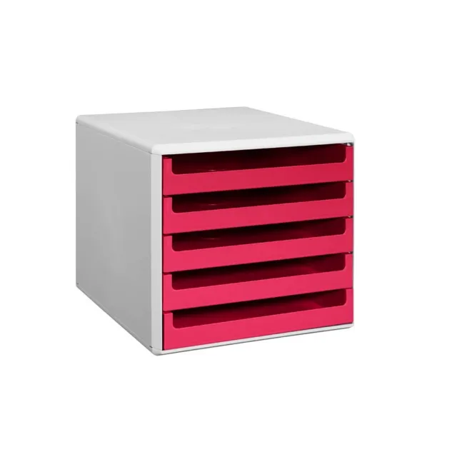 M&M Schubladenbox  sunset-red 30050960, DIN A4 mit 5 Schubladen