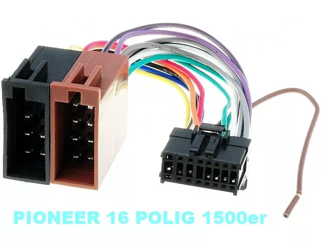 Auto-Radio Adapter Kabel Fit für Pioneer Stecker DIN ISO 16Pin Kabelbaum KFZ Neu