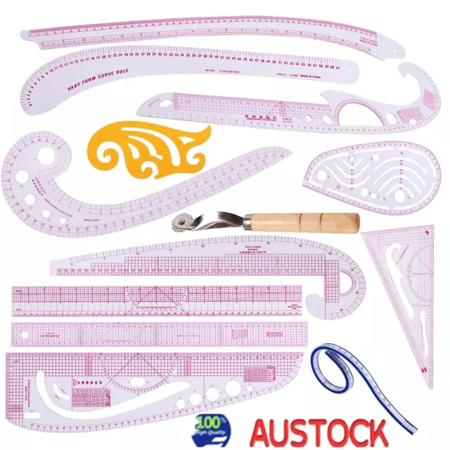 6Pcs Pattern Sewing Rulers Set Plastic Sew French Curve Ruler Curve Shaped  Rulers For Designers And Tailors, Perfect For Drawing, Craft