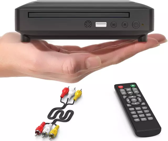 Lecteur DVD Pour TV, 1080P HD, Sortie HDMI/AV/USB, Prise En Charge De Tous Les D