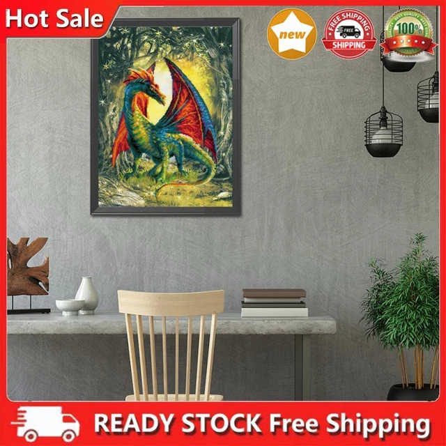 Full Cross Stitch Dragon Animal Embroidery Cotton Thread DIY 11CT Needlework Kit