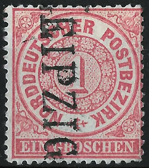 Sachsen 1869 : L1 LEIPZIG nachverwendet auf NDP MiNr. 16 : SachsenStempel
