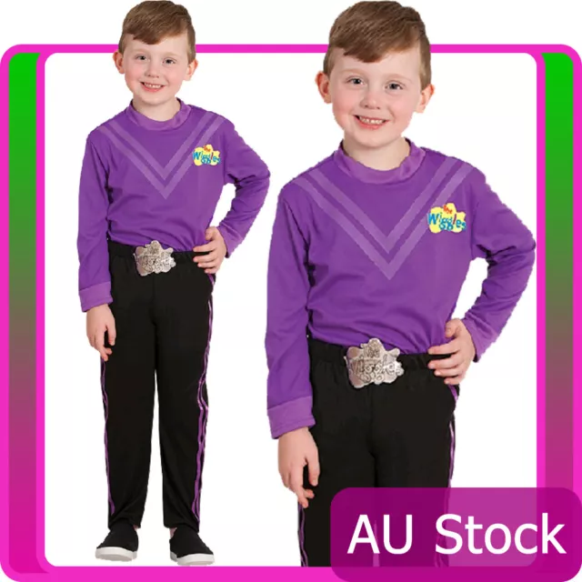 Licensed Lachy Purple The Wiggle Child Boys Kids Book Week Wiggles Dress Costume