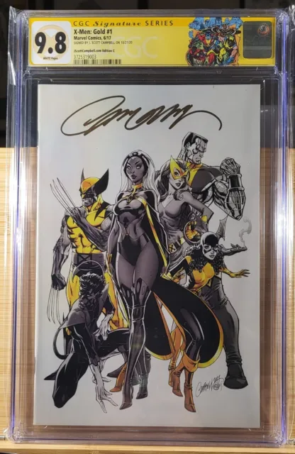 X-Men Gold 1 Cgc Ss 9.8 Signed J. Scott Campbell Edition C 2017 X-Men Label
