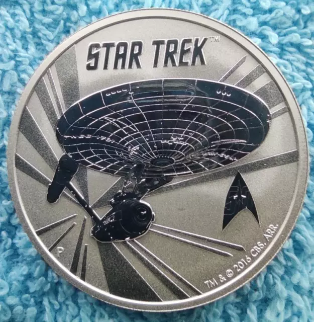 TUVALU 1 Dollar 2016 KM#279 Star Trek Enterprise SILBER 0,999-31,1 gr. 1...