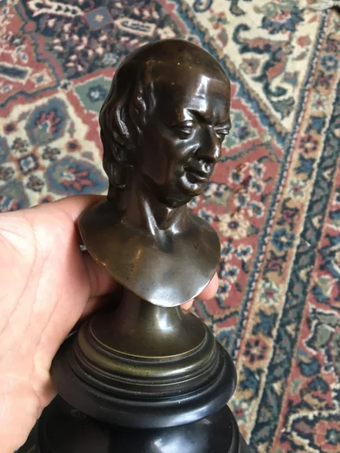 Buste Bronze Marbre Portrait Sculpture XIX 19 ème