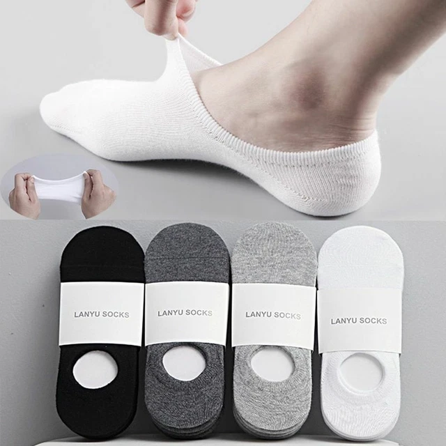 Invisible Cotton Socks Low Cut Non-slip Silicone Summer Sock 5Pair / Lot