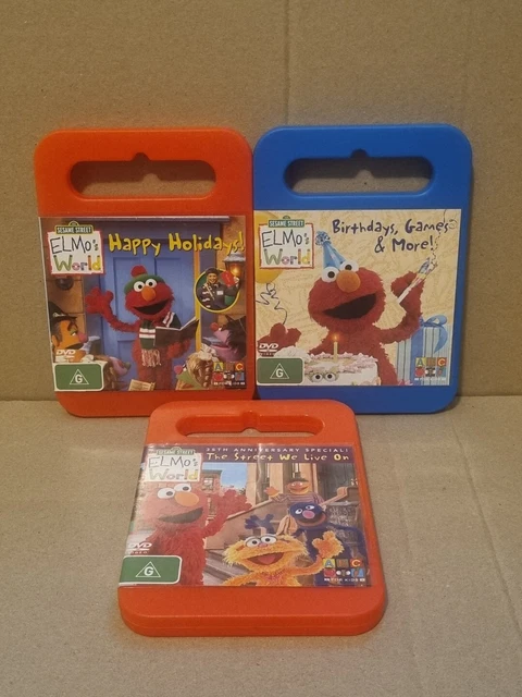 Sesame Street Elmo S World Dvd Bundle X3 Region 4 Pal Gc Abc For Kids